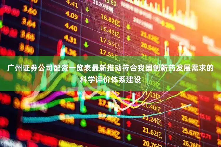 广州证券公司配资一览表最新推动符合我国创新药发展需求的科学评价体系建设